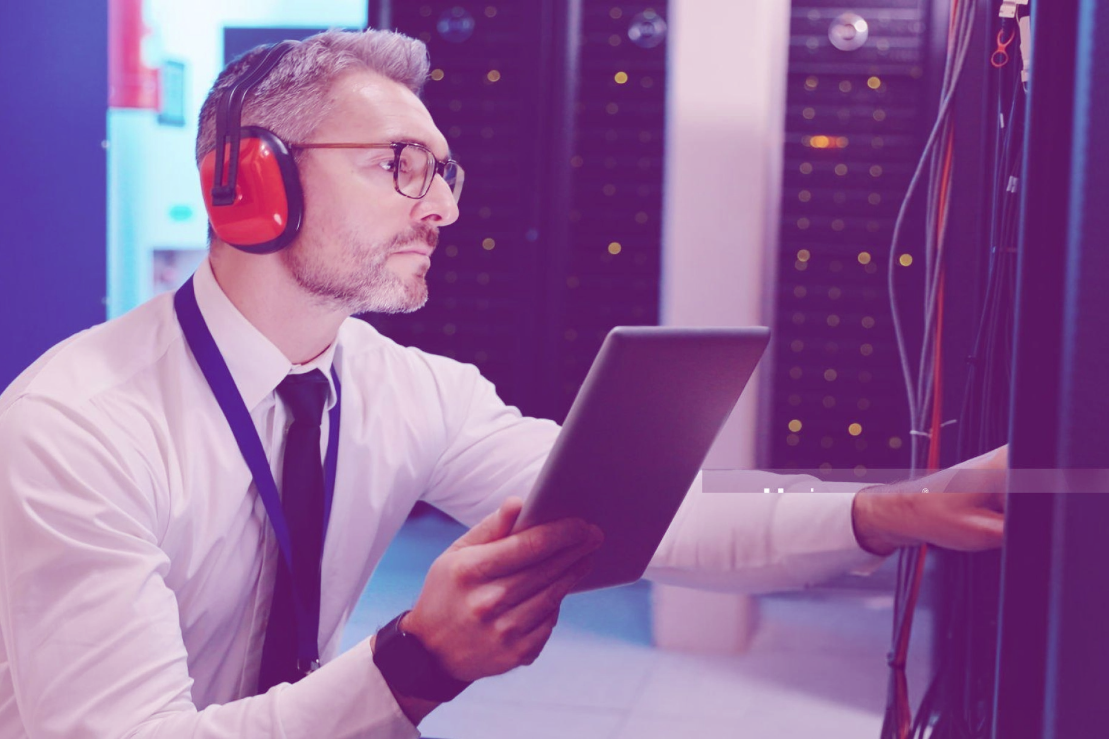 Technician remotely managing network infrastructure