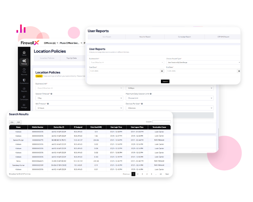Policy and access control management interface
